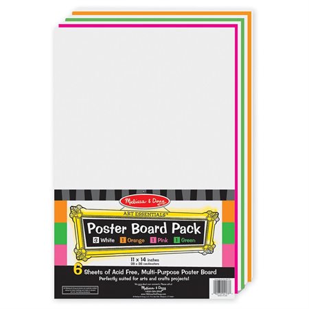 Melissa and Doug - Poster Board Pack 6 total pieces Made in USA # 4173