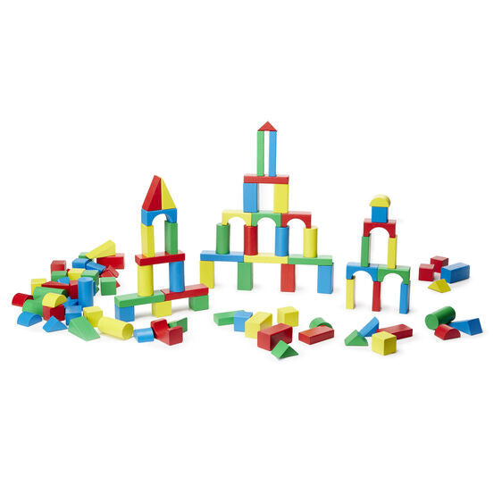 Melissa and Doug 200 Piece Wood Blocks Set Ages 3+ Item # 482