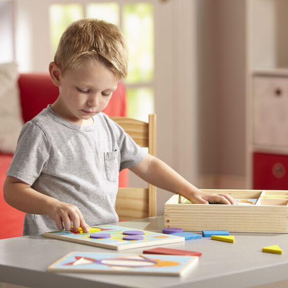 Melissa and Doug Beginner Pattern Blocks 000772005289 Classic Toy Ages 2+