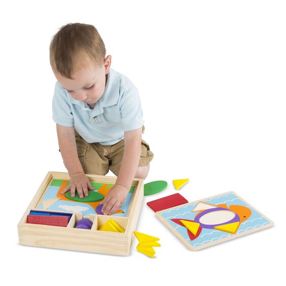 Melissa and Doug Beginner Pattern Blocks 000772005289 Classic Toy Ages 2+