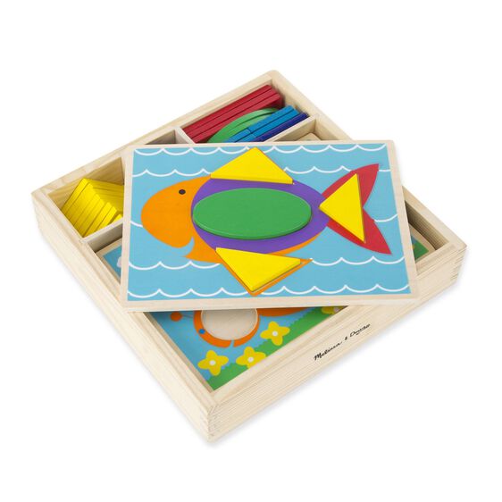 Melissa and Doug Beginner Pattern Blocks 000772005289 Classic Toy Ages 2+