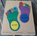 Melissa and Doug Colorful Wooden Puzzles Hand or Foot Counting Ages 2 and UP - Olde Church Emporium
