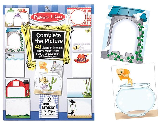 Melissa and Doug Complete the Picture Pad 48 Pages, 12 Designs Item # 3768
