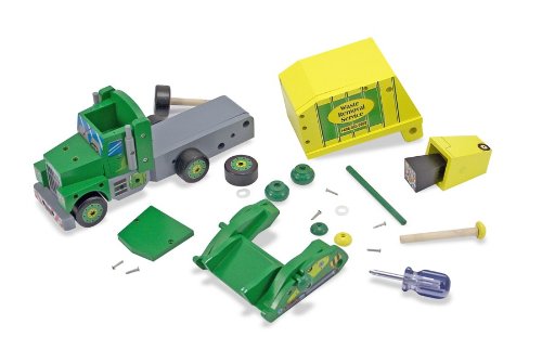 Melissa & Doug - Deluxe Wooden Mighty Builder Garbage Truck Assembly Kit - Olde Church Emporium