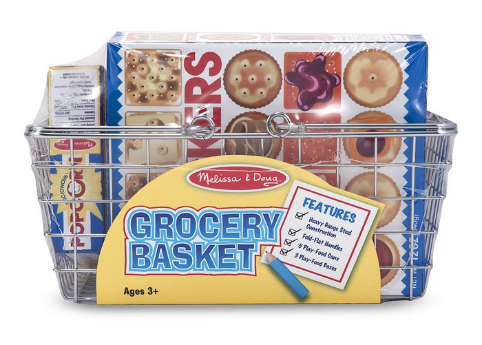 Melissa & Doug - Grocery Basket Pretend Play Toy With Heavy Gauge Steel Construction - Olde Church Emporium