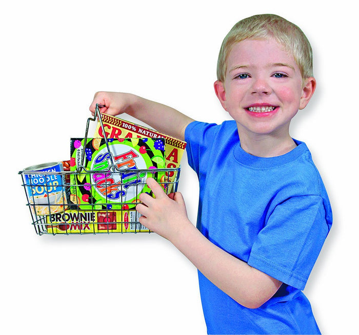 Melissa & Doug - Grocery Basket Pretend Play Toy With Heavy Gauge Steel Construction - Olde Church Emporium
