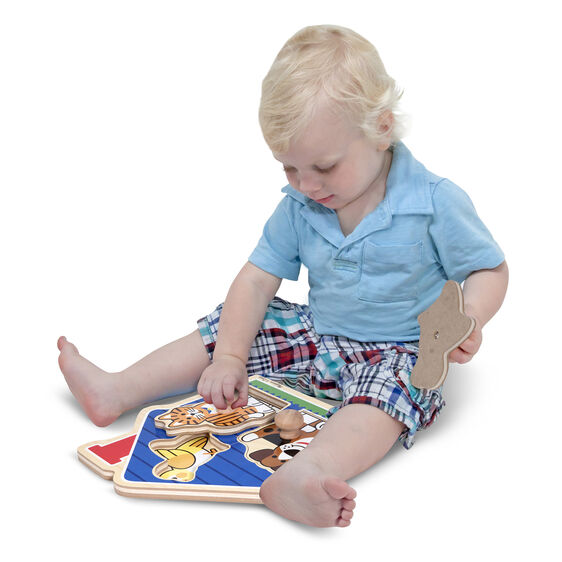 Melissa and Doug House Pets Jumbo Knob Puzzle - 3 Wooden Pieces Ages 1+ Item # 2055