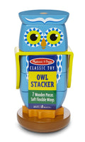 Melissa and Doug Owl Stacker Wooden Classic Toy 000772021685 Ages 18 Months +
