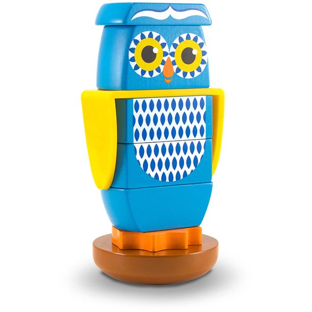 Melissa and Doug Owl Stacker Wooden Classic Toy 000772021685 Ages 18 Months +