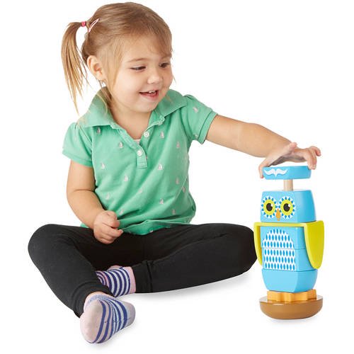 Melissa and Doug Owl Stacker Wooden Classic Toy 000772021685 Ages 18 Months +