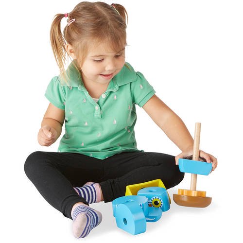 Melissa and Doug Owl Stacker Wooden Classic Toy 000772021685 Ages 18 Months +
