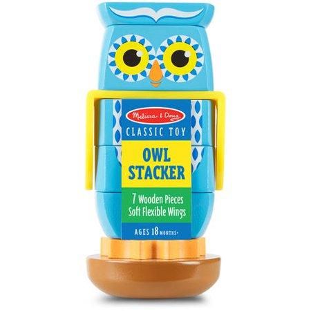 Melissa and Doug Owl Stacker Wooden Classic Toy 000772021685 Ages 18 Months +