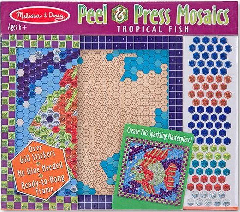 Melissa and Doug Peel and Press Mosaics Tropical Fish Ages 6+ Item #4292