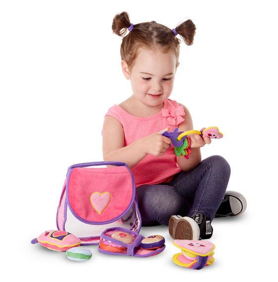 Melissa and Doug Pretty Purse Fill and Spill Toddler Toy 18 Months Old Soft and Durable - Olde Church Emporium