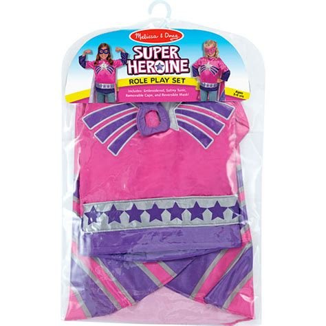 Melissa and Doug Super Heroine Role Play Costume Set Ages 3 -6 years Item # 4784 Girl Power
