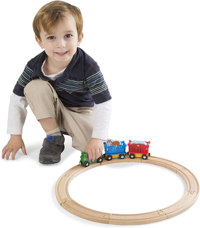 Melissa and Doug Wooden Zoo Animal Train Set Ages 3+ Item # 643