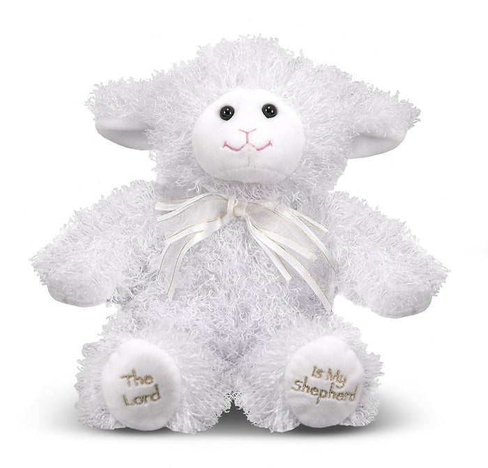Melissa & Doug - 23rd Psalm Lamb Stuffed Animal With Sound Effects [Home Decor]- Olde Church Emporium