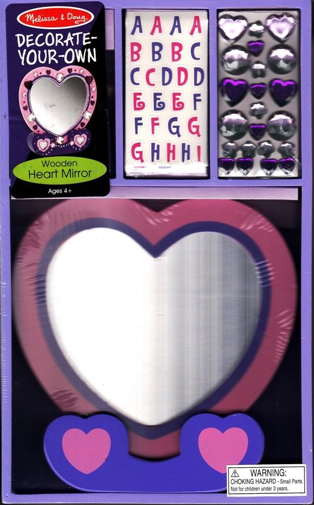 Melissa &  Doug #3349 Decorate-Your-Own Wooden Heart Mirror - New! - Olde Church Emporium