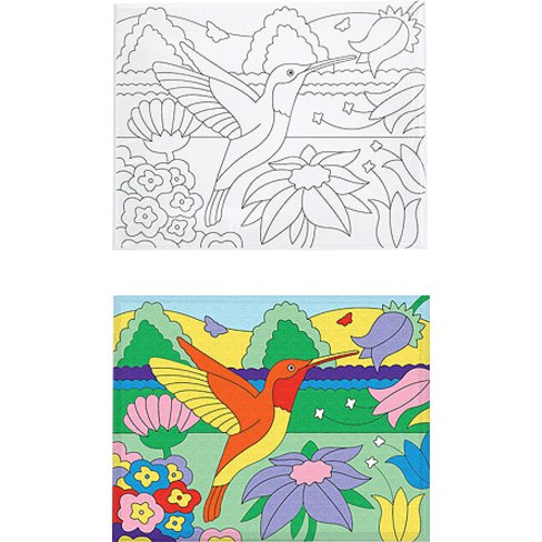 Melissa & Doug Canvas Creations Hummingbirds Paint Kit Ages 6+ #4792 Art, Artists
