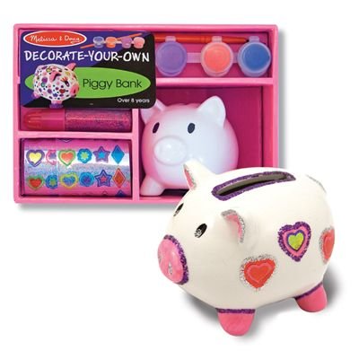 Melissa & Doug - Decorate-Your-Own Piggy Bank Craft Kit [Home Decor]- Olde Church Emporium