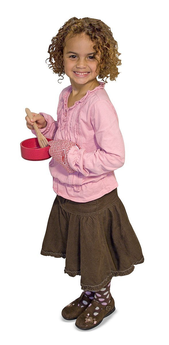 Melissa & Doug - Deluxe Wooden Pretend Play Kitchen Accessory Set - Pots & Pans (8 pcs) - Olde Church Emporium