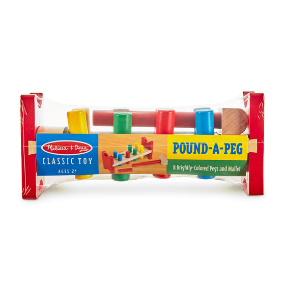 Melissa & Doug Deluxe Wooden Pound-A-Peg Classic Toy Ages 2+ Item # 496