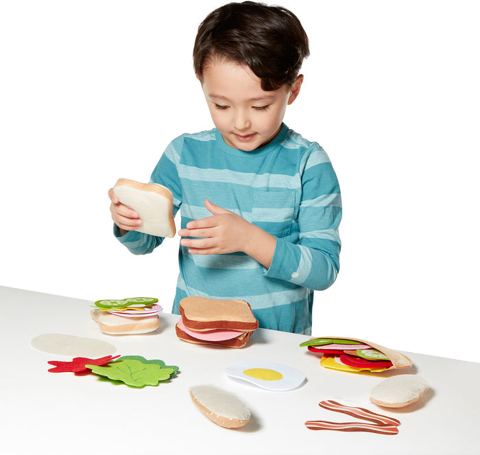 Melissa & Doug Felt Food Sandwich Play Food Set (33pc) Ages 3+