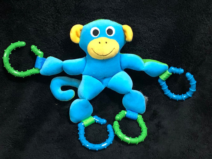 Melissa & Doug Linking Monkey Grasping Toy for Baby Teething Rings Hook Onto Stroller Item #3603