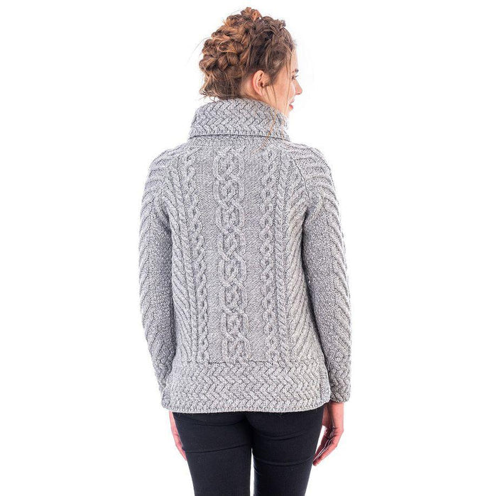 Merino Wood Ladies Cowl Neck Sweater Made in Ireland - Olde Church Emporium