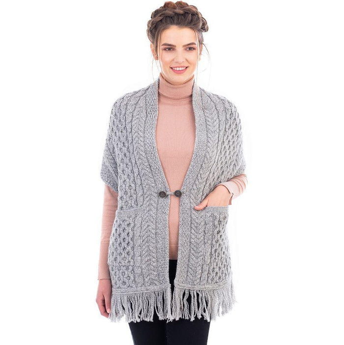 Merino Wool Ladies Pocket Shawl 4 Colors Made in Ireland - Olde Church Emporium