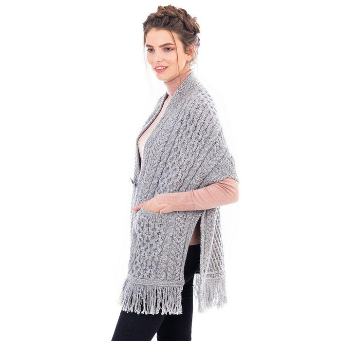 Merino Wool Ladies Pocket Shawl 4 Colors Made in Ireland - Olde Church Emporium