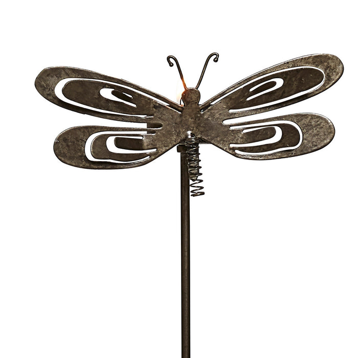 Metal Garden Stakes 2 Styles Butterfly and Dragonfly