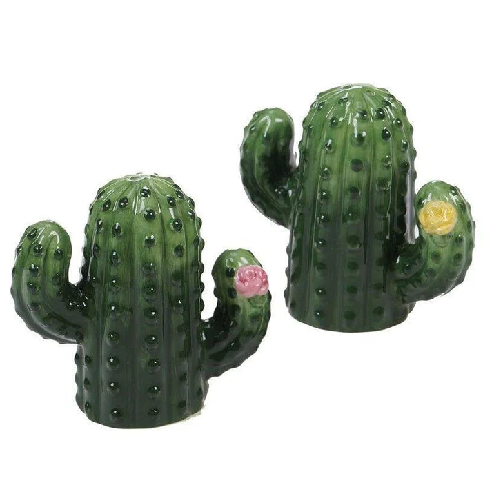 Mexican Fiesta Cactus Salt & Pepper Shakers