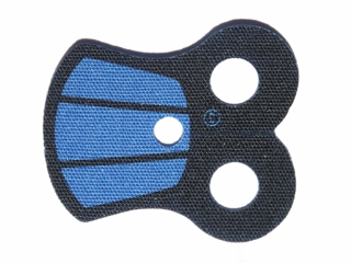 Minifigure Armor Pauldron Cloth with Black Neck, Convex Top, and 2 Thick Black Stripes Pattern