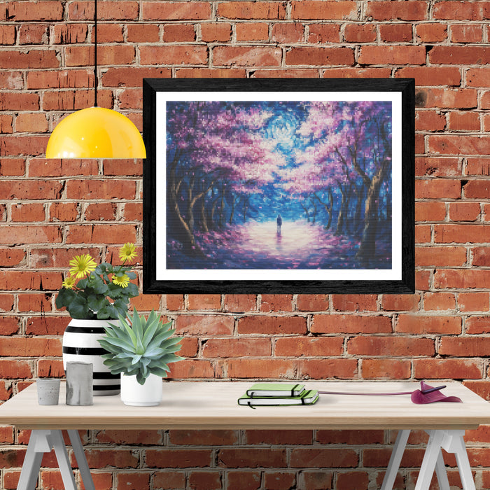 Moonlit Cherry Blossom Dreamscape