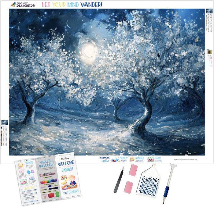 Moonlit Orchard of Blossoms
