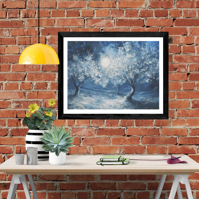 Moonlit Orchard of Blossoms