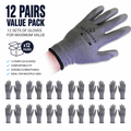 MowMore PU Coated Safety Work Gloves, EN388, 12 Pair Pack, MMWG-M | MowMore