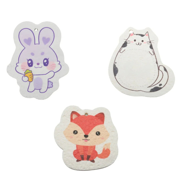 Natural Kid Bath Sponges – Eco-Friendly & Compostable –  3 Fun Animal Shapes