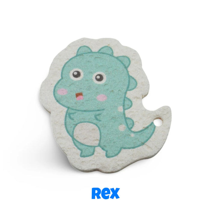 Natural Kid Bath Sponges – Eco-Friendly & Compostable –  3 Fun Animal Shapes