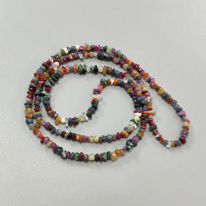 Natural Untreated Precious Gemstone NAVRATNA Multi Sapphire Fancy Pearl Coral Hessonite Emerald Ruby 165cts, 3mm - 7mm 30" Uncut Loose Beads