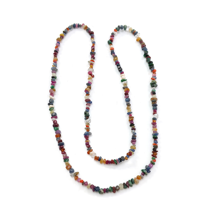 Natural Untreated Precious Gemstone NAVRATNA Multi Sapphire Fancy Pearl Coral Hessonite Emerald Ruby 165cts, 3mm - 7mm 30" Uncut Loose Beads