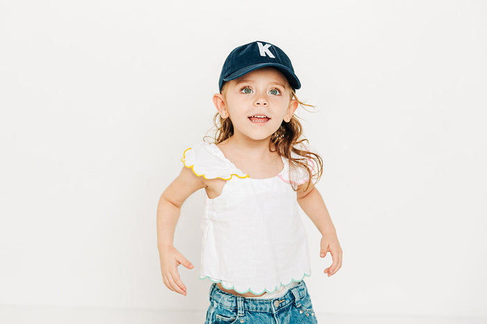 Navy Blue Letter Baseball Hat