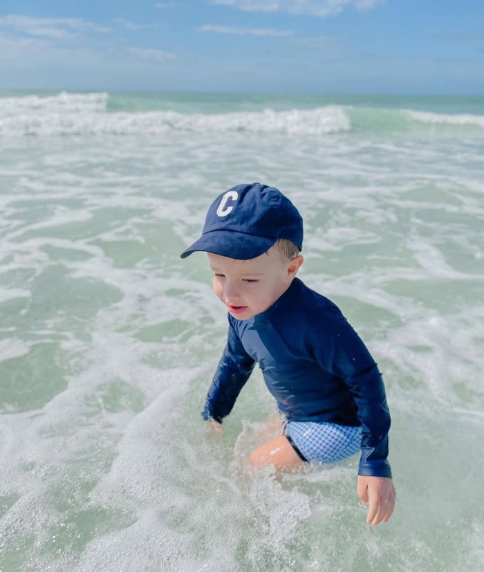 Navy Blue Letter Baseball Hat