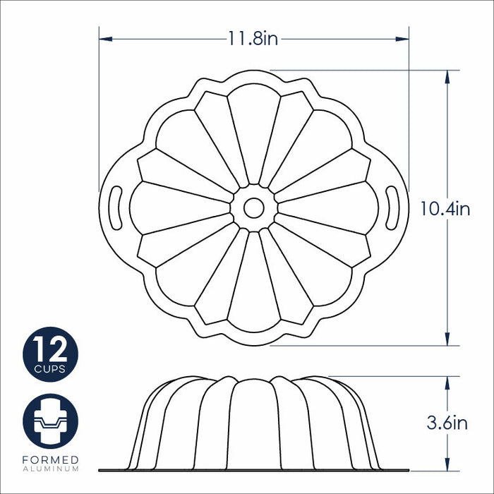 Nordic Ware Anniversary Bundt Pan-Pro with Handles