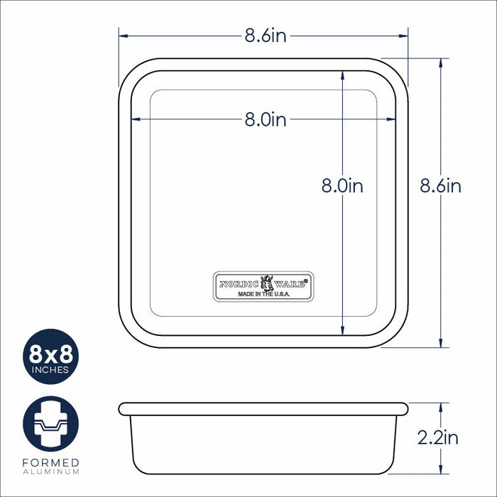 Nordic Ware Square Cake Pan - 8"x8"