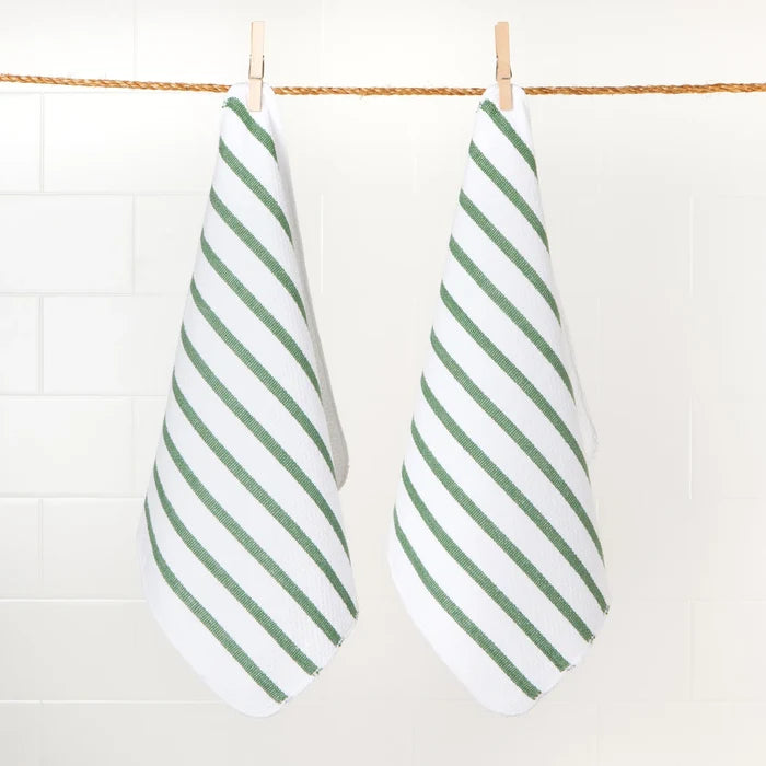 Now Designs Basketweave Dishcloths set of 2 - Elm Green