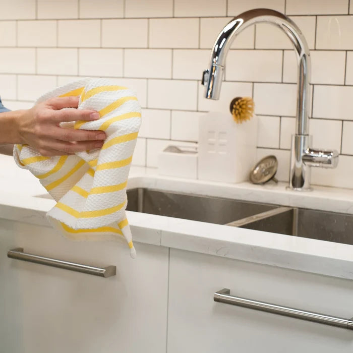 Now Designs Basketweave Dishtowel - Lemon