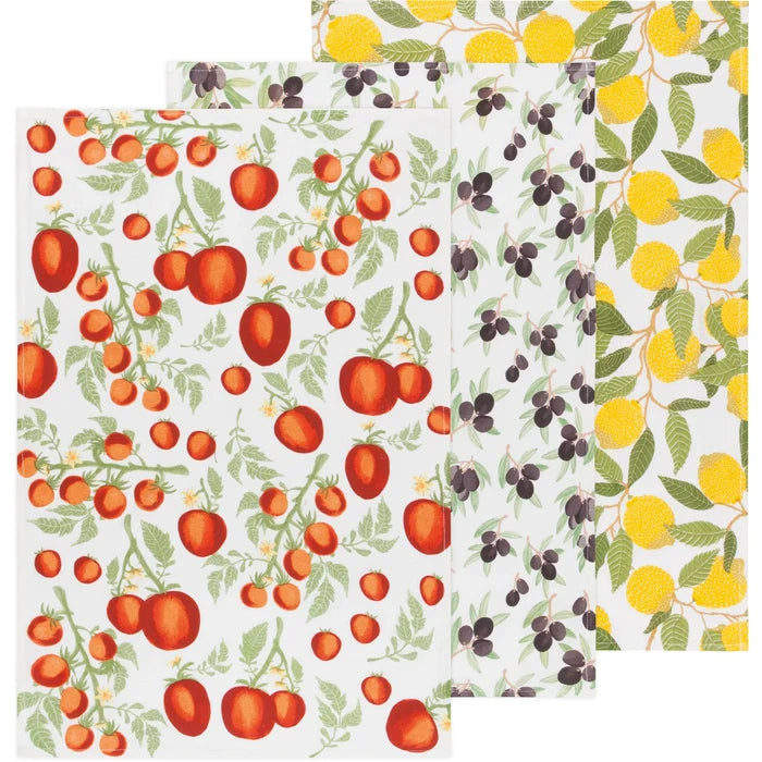 Now Designs by Danica - Mediterranean Bakers Floursack Dishtowels Set of 3