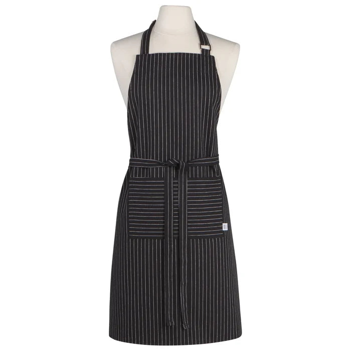 Now Designs Chef's Apron - Black Pinstripe